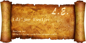 Lájer Evelin névjegykártya